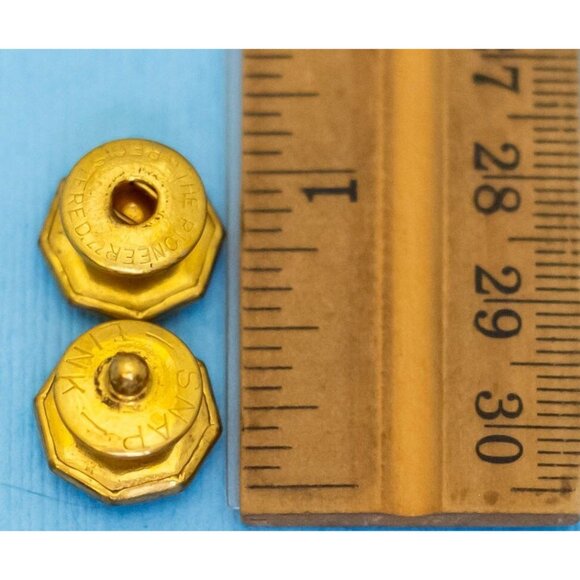 Vintage Octagon Shape Letter E Center Cuff Links - N30 - Picture 2 of 2